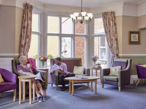 A shared living space at The Boynes Care Centre